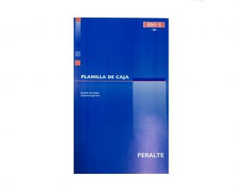 TALONARIO PERALTE PLANILLA DE CAJA OFICIO 8001S(38)