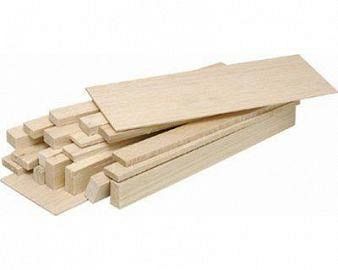 MADERA BALSA VARILLAS 2 X 10 MM X 20 UN