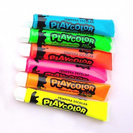 TEMPERA PLAYCOLOR POMO 8 CC X 6 UN SURTIDO FLUO