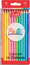 LAPICES DE COLORES TRABI X 12 LARGOS PASTEL TR7999