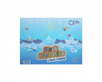 BLOCK CARTULINA FANTASIA ALFA 32 X 24 C´ART LINEA TRAMA