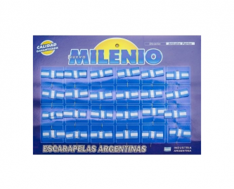 ESCARAPELA ARGENTINA MOÑO PLANO TELA X 24 UN (110)