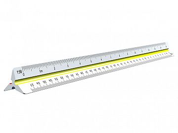 ESCALIMETRO 30 CM PLANTEC C/COLOR ESCALAS ALTA Y ESTUCHE-14504