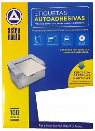 ETIQUETAS P/COMPUTACION ASTRONAUTA A4 63.5 X 72 MM X 100 HS