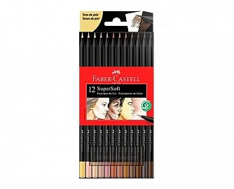 LAPICES DE COLORES FABER CASTELL ECO SUPER SOFT X 12 TONOS PIEL-210713