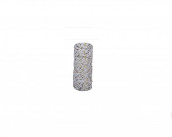 HILO BICOLOR BAKER TWINE BLANCO Y DORADO X 50 MTS