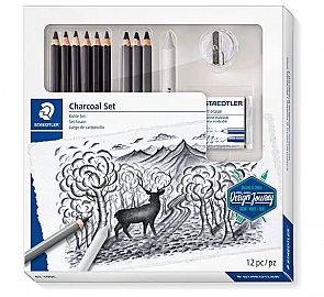 SET CHARCOAL JUEGO CARBONCILLOS MIXTO STAEDTLER