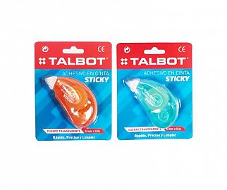 CINTA ADHESIVA STICKY 6 MM X 5 MTS-TALBOT-BC 2483
