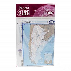 MAPA ESCOLAR Nº 3 ARGENTINA POLITICO X 40 UN M.C.