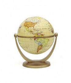 GLOBO TERRAQUEO 10 CM B/PLASTICA ANTIGUO-107A