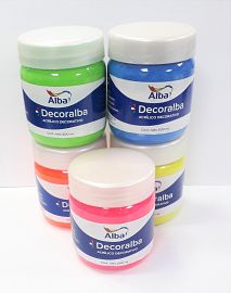 ACRILICO ALBA DECORALBA 200 ML FLUO VARIOS