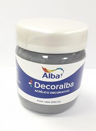 ACRILICO ALBA DECORALBA 200 ML GRIS 489