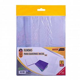 FUNDA P/CUADERNO ABC PVC X 3 UN 4125 X3