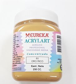 ACRILICO EUREKA ACRYLART 250 CC ORO 65