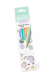 LAPICES DE COLORES SKYCOLOR PASTEL X 6 LARGO - JJ10136P-6