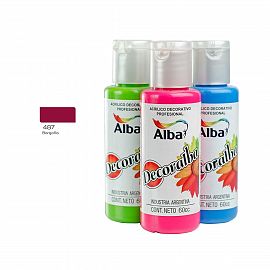 ACRILICO ALBA DECORALBA 60 ML BORGOÑA 487