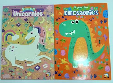 LIBRO P/PINTAR COL.MI GRAN LIBRO  DINO- UNICORN.- LIST 284/85