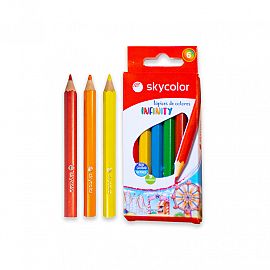 LAPICES DE COLORES SKYCOLOR INFINITY X 6 UN. CORTO - JJ101303S-6