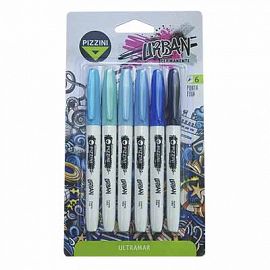 MARCADOR PIZZINI URBAN X 6 COL. PTA. FINA ULTRAMAR-1600CS3X6