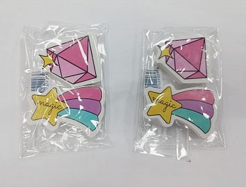 GOMA DE BORRAR PLANA DINO/ESTRELLA DIAMANTE X 2 -27015/14