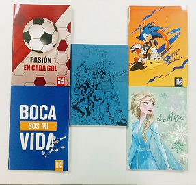 CUADERNO T/F 48 HS RAY FUTBOL/AVENGERS/SONIC/FROZEN -L5CAB