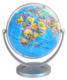 GLOBO TERRAQUEO 20 CM B/PLASTICA MULTIGIRO 207WD