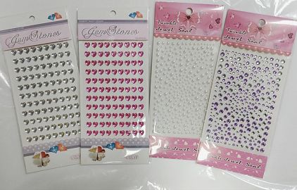STICKERS PIEDRAS C/BRILLOS TRANSPARENTES -27343/5/1/39