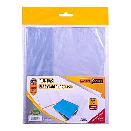 FUNDA P/CUADERNO CLASIC PVC  X 3 UN 3522X3