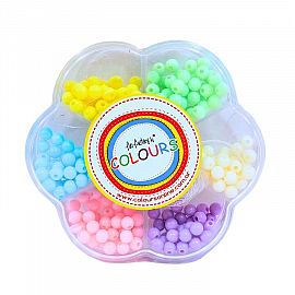SET BIJOU FLOR PERLITAS PASTEL/TRANSPARENTES COLOR-27155/6