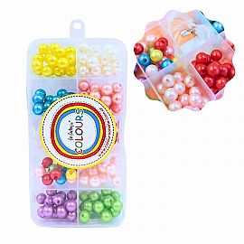 SET BIJOU X 10 DIVISIONES COLOR PASTEL Y PERLAS METALIZADAS-27157/8