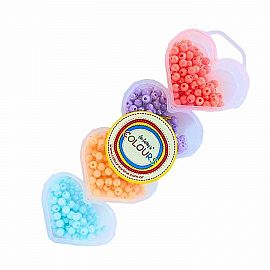 SET BIJOU CORAZONES X 4 PERLAS PASTEL-27267