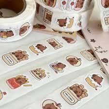 STICKERS EN ROLLO CAPYBARA EN CAJA-28019