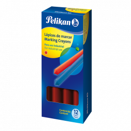 MARCADOR PELIKAN PASTA HEXAGONAL ROJO X 12 UN