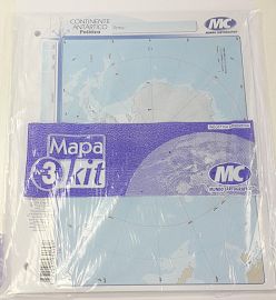 MAPA ESCOLAR Nº 3 CONTINENTE ANTARTICO POLITICO X 40 UN M.C./ALFA