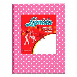 CUADERNO T/C 50 HS LAPRIDA LUNARES ROSA RAYADO 613040